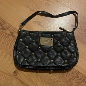 Michael Kors Black & Gold Studded Clutch